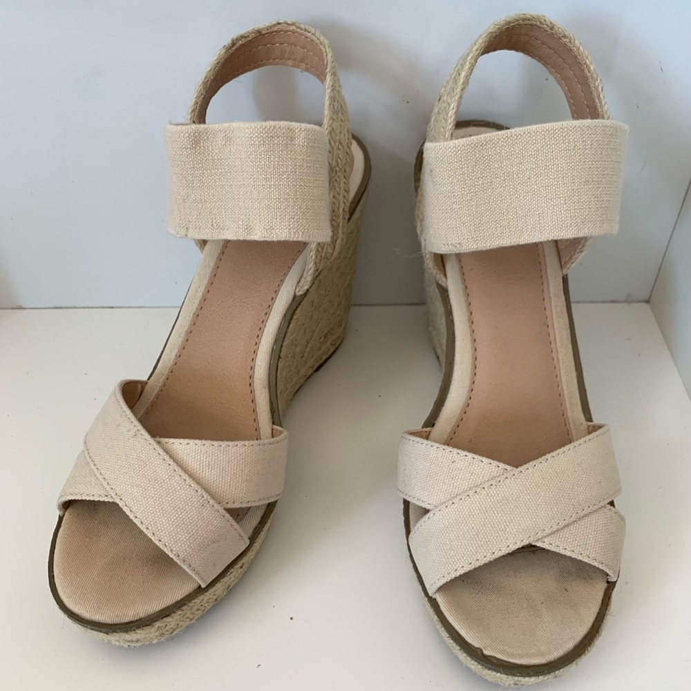 Merona Women's Cream Wedges Size 8.5